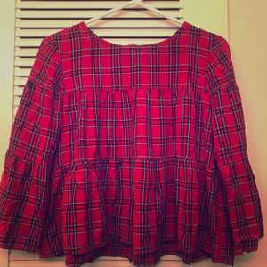 Madewell plaid blouse
